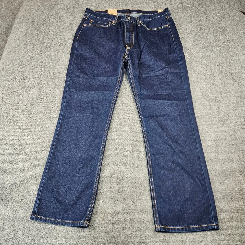 Levis 514 Straight Fit Mens Jeans Dark Indigo Blue Denim 36x30 NWT 00514-3167